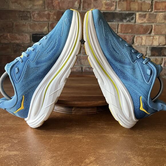 Hoka Clifton 10 Max Cushion Men's 8 2E Road Running Blue White Sneakers Shoes - Picture 16 of 16